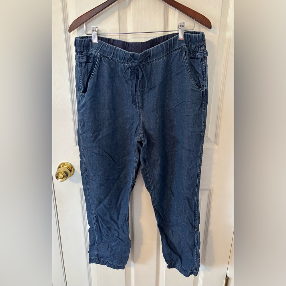 Wrap London Premium Denim Elastic Baggy Light Blue Faded Jeans 12